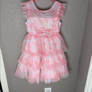 Pink Ruffled Kids Dress